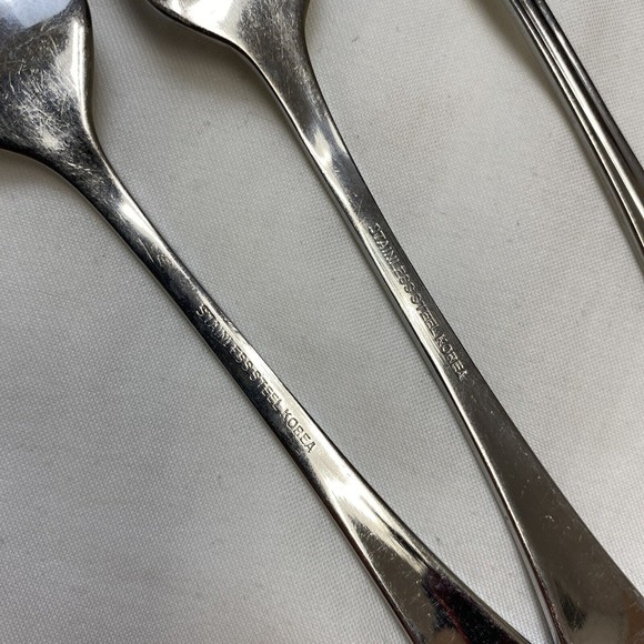 lot 4 1847 Rogers Bros E.P Korea stainless steel dessert forks set￼ 6.5” forks - Picture 8 of 11